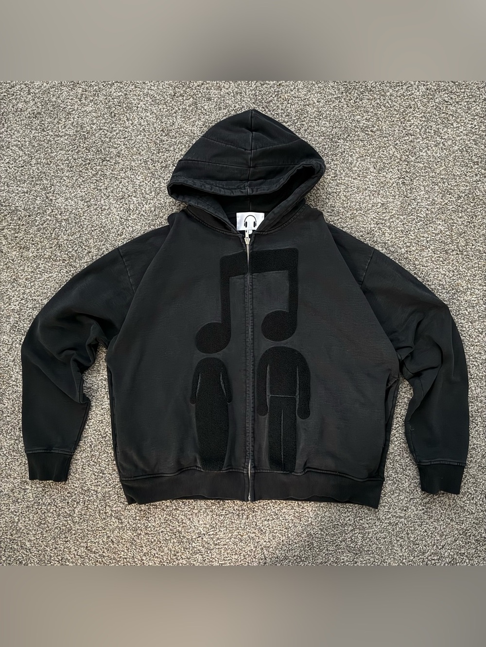 Pholoh "Music Connects Us" Black Zip-Up Hoodie